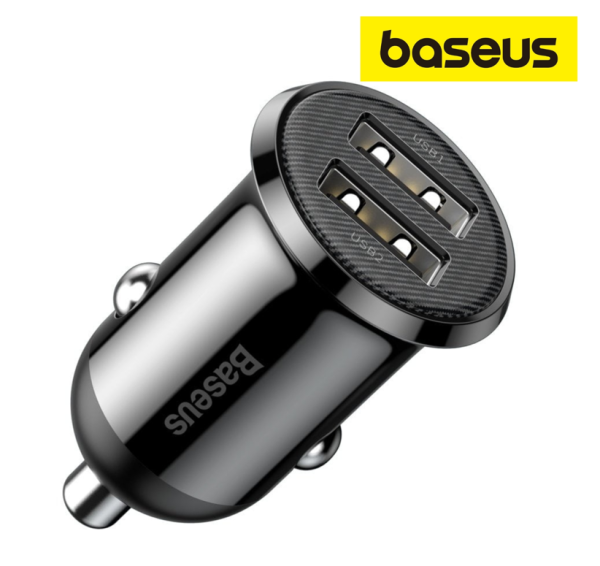 Baseus Chargeur de voiture USB 4.8A - Noir-CCALLP-01