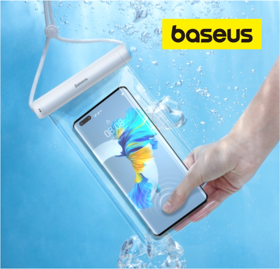 Baseus Sac étanche pour téléphone cover Waterproof Phone Bag Pro BLANC - FMYT000002