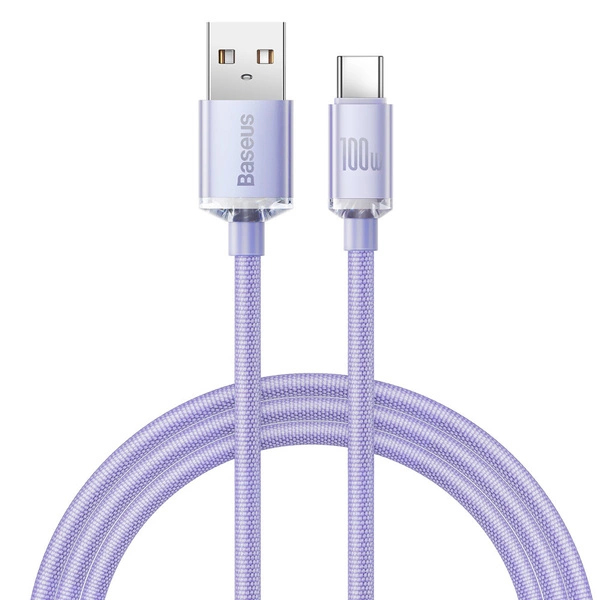 Baseus Cable USB to TYPE-C 100W/1.2M Purple -cajy000405