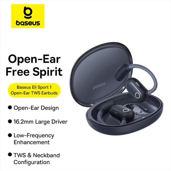 Baseus Écouteurs Sans Fil à oreille ouverte Autour du cou - Noir -A00064400121-00