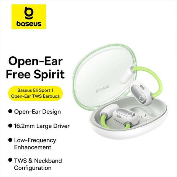 Baseus Écouteurs Sans Fil à oreille ouverte Autour du cou -vert-A00064400641-00
