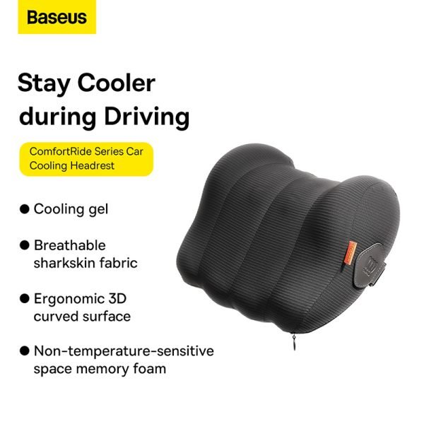 Baseus Coussin d'appui-tête pour voiture Baseus ComfortRide - Noir - C20036402111-00